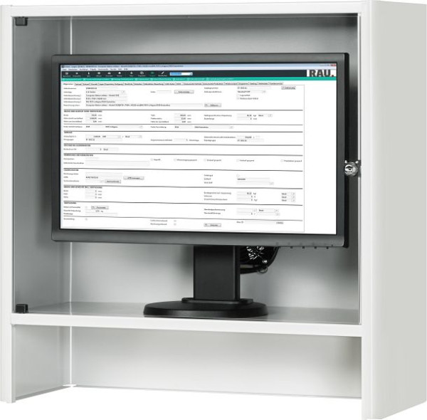 Boîtier pour moniteur RAU, L720 x P300 x H710 mm, 07-5500.12