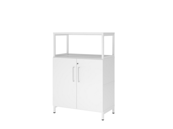 Hammerbacher étagère/portes, 3OH, base, blanc/blanc, VFW38T2RU/W/W/BS