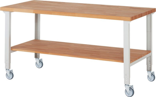 Etabli mobile RAU (réglable en hauteur) 7000-7, 2000x900x950-1000mm, 4 roulettes pivotantes, 05-7000-7-209B4H4.12