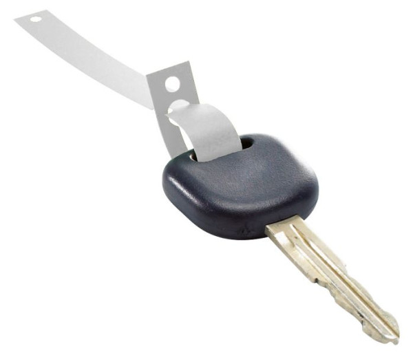 Porte-clés Eichner en film HDPE, blanc, UE : 1000 pièces, 9219-00110-N