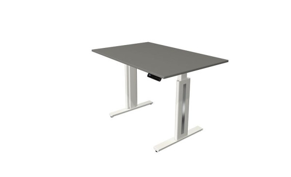 Kerkmann Move 3 Fresh table assis/debout, L 1200 x P 800 mm, réglable en hauteur électriquement de 720 à 1200 mm, graphite, 10184012