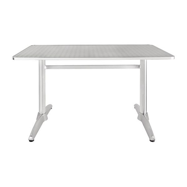 Table Bolero rectangulaire en acier inoxydable 120 x 60cm, U432
