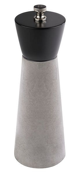Moulin à poivre APS -ELEMENT-, Ø 6 cm, hauteur : 18 cm, bois de hêtre, béton, broyeur en acier au carbone, degré de mouture réglable en continu, 40538