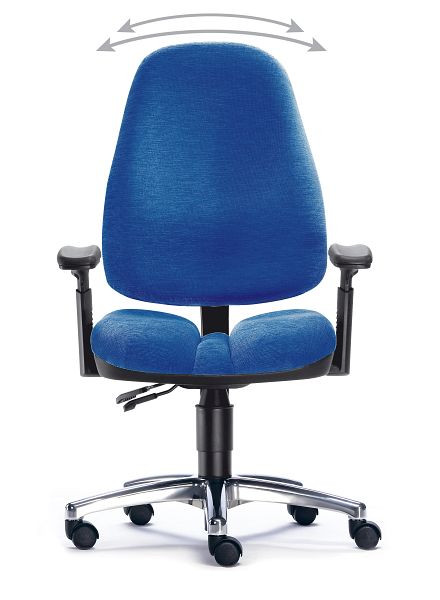 SITWELL MISTER FLEX, bleu, chaise de bureau sans accoudoirs, SY-87.100-M-90-106-00-44-10