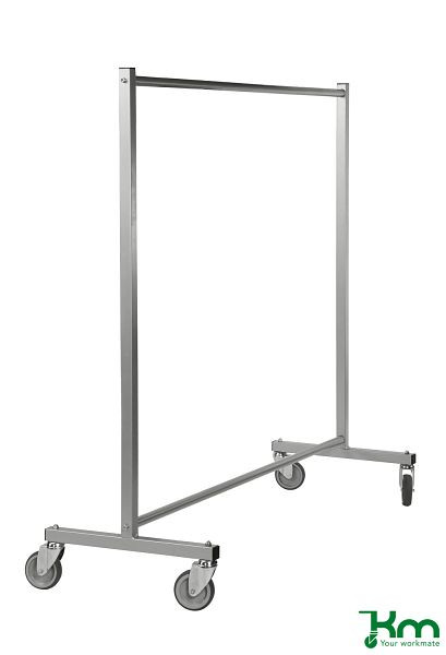 Kongamek Portemanteau 1700 x 600 x 1690 mm, Gris, 4 roulettes pivotantes dont 2 avec frein, KM113700B
