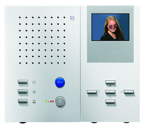 Poste intérieur vidéo TCS pour appels mains libres série IMM avec 5 + 5 boutons, montage en saillie blanc, IMM2300-0140