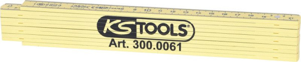 Mètre pliant en plastique KS Tools, blanc, 2m, 300.0061