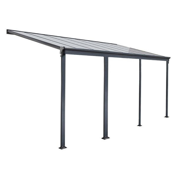 HOME DELUXE couverture de terrasse SOLIS - 618 x 303 x 226/278 cm gris, 7874