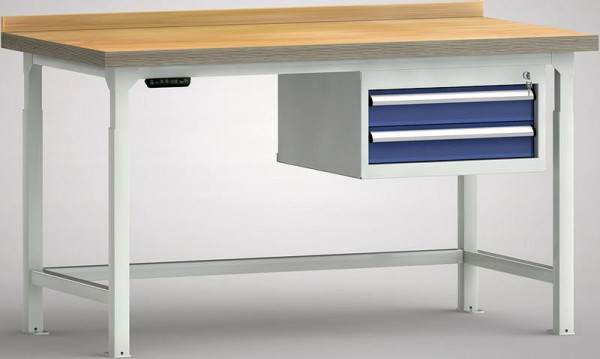 Etabli professionnel hydraulique KLW - 1500 x 800 x 750 - 930 mm L x P x H, WPJL05-15M45-E2D01