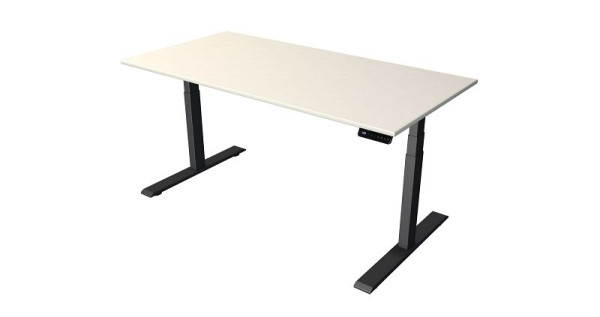 Table debout/assise Kerkmann L 1600 x P 800 mm, anthracite, réglable en hauteur électriquement de 630 à 1270 mm, blanc/anthracite, 10271010