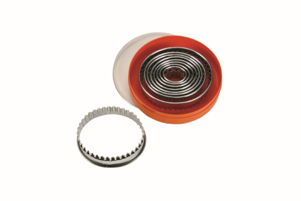 Set d'emporte-pièces dentelés ovales Schneider, 9 pièces, acier inoxydable, épaisseur du matériau : 0,4, 0,5 mm, 199506