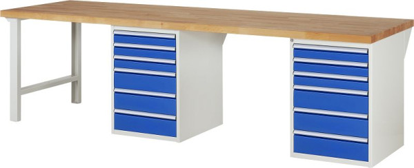 Etabli RAU série 7000 - modèle 7515-8, L3000 x P900 x H890 mm, base système L3000 x P850 x H850 mm, 03-7515A8-309B4M.11
