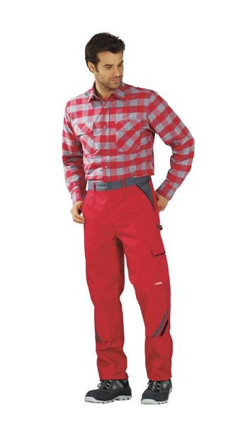 Chemises Planam chemise carrée manche 1/1, rouge/zinc, taille 39/40, 0493039