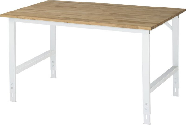 Table de travail RAU série Tom (6030) - réglable en hauteur, plateau en hêtre massif, 1500x760-1080x1000 mm, 06-625B10-15.12