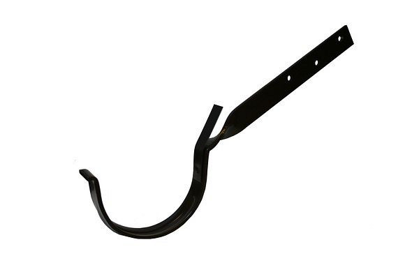 Fer à gouttière Marley avec ressort arrière, tourné, RG 100 marron, galvanisé, plastifié, 076454