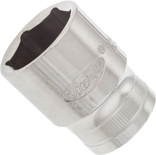 Insert de clé à douille VIGOR, carré creux 12,5 mm (1/2 pouce), profil à six pans extérieurs, 22 mm, V2568N