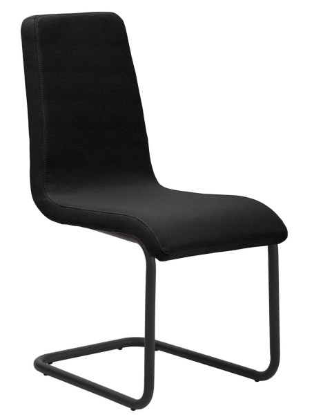 Chaise Mayer Sitzmöbel , structure luge, métal peint par poudrage noir, avec coutures rabattues de haute qualité, anthracite, 2130_F3_30487