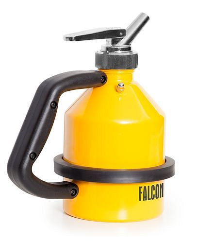 Pichet de sécurité en acier FALCON, avec robinet doseur fin, filetage G1 1/4&quot;, jaune