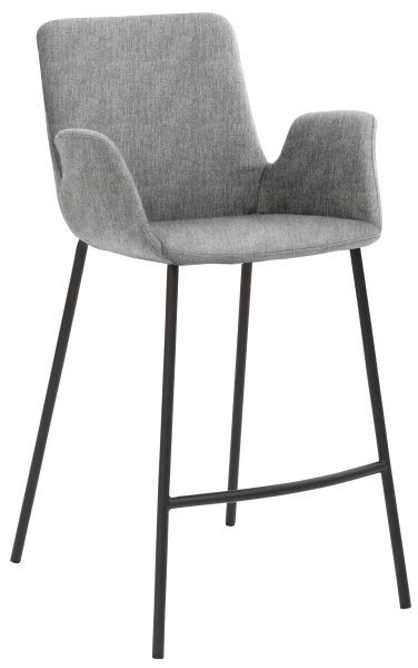 Tabouret Mayer Sitzmöbel 1222, structure 4 pieds noir, gris clair, 1222_V3_30084