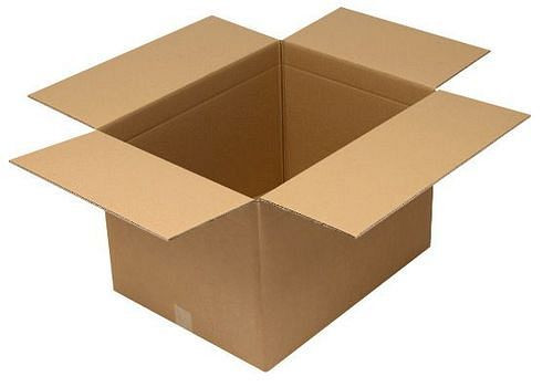 Boîte pliante en carton ondulé TransPak 2 parois, dimensions intérieures 600 x 450 x 400 mm, format A2, qualité 2.30BC, lot de 10, 299383