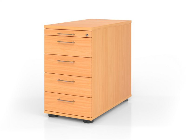Conteneur sur pied Hammerbacher SC50 BS, profondeur 80, corps : hêtre / corps : hêtre, 42,8 x 72 - 76 x 80 cm, 1/3/3/3/3 HE, VSC50/6/6/BS