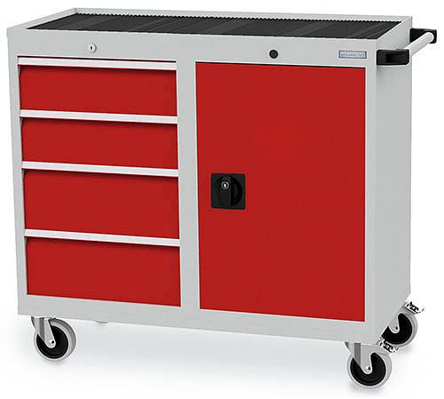 Armoire à tiroirs mobile Bedrunka+Hirth, R 18-16, nombre de tiroirs : 4, dimensions en mm (LxPxH) : 1060 x 500 x 1000, 04.11.04