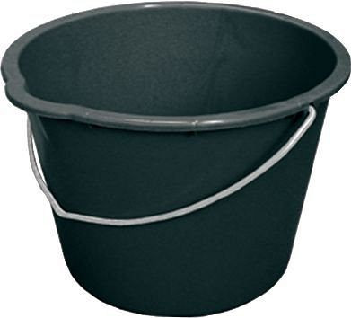 Seau en plastique DENIOS en polyéthylène recyclé (PE), 12 litres, noir, UE : 10 pièces, 180-845