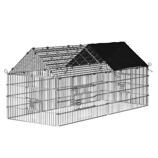 Enclos extérieur Metra noir, enclos extérieur, lapins, lièvres, 10105