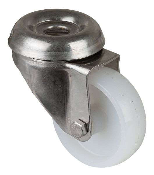 Rouleau d'appareil en acier inoxydable BS rollers, largeur de roue 18 mm, roue Ø 50 mm, capacité de charge 55 kg, palier lisse, lot de 4, G101.A90.051