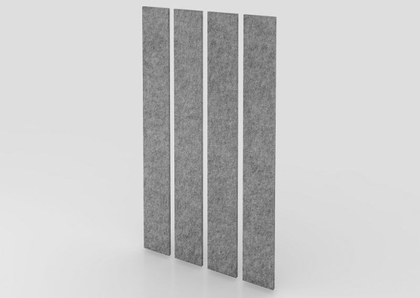 Panneau mural acoustique Hammerbacher, 200x25 cm, gris chiné, composé de 4 panneaux, VAWP200/5