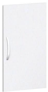 porte battante geramöbel pour largeur d'armoire 400 mm, utilisable à gauche ou à droite, avec amortisseur de porte, non verrouillable, 2 hauteurs de dossier, blanc, S-342700-W