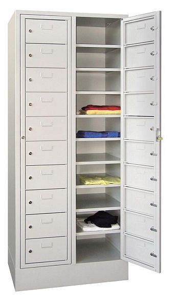 PAVOY Armoires-vestiaires avec 2 portes principales et base, 21227-077-012