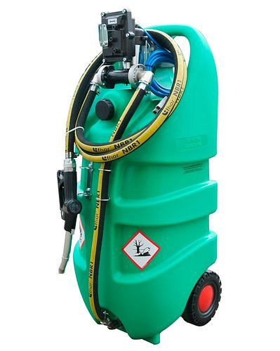 Système de réservoir mobile DENIOS type Caddy pour essence, 110 litres, avec pompe électrique 12 V, ATEX, 252-254