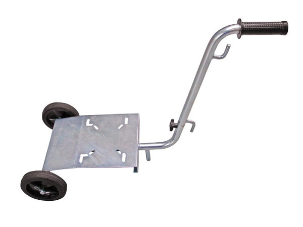 Chariot ZUWA pour pompes, galvanisé avec porte-câble, poignée amovible, deux roues, 136101R