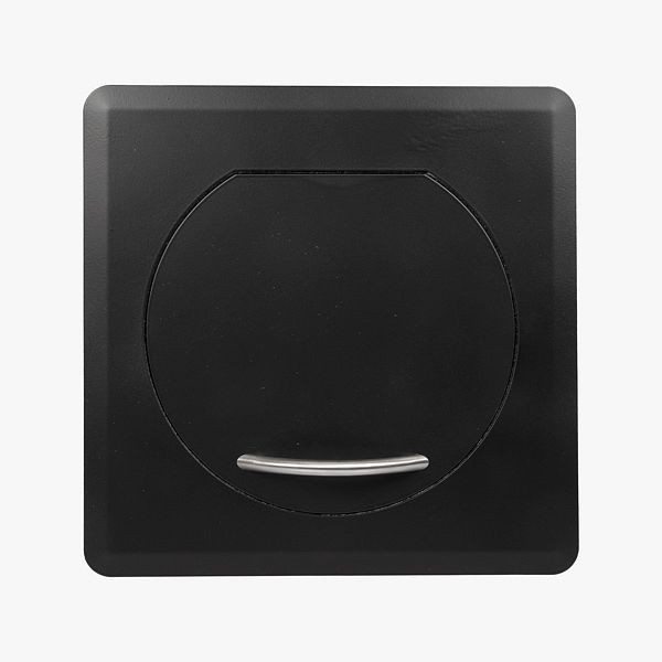 Porte d'insertion HKW STYLO SQUARE S, noire Ø 250 mm, goulotte à linge, 97005s