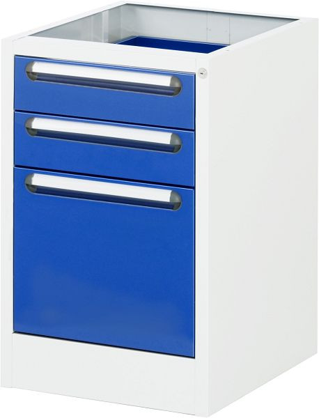 Conteneur de base RAU avec 3 tiroirs, L480 x P600 x H755 mm, E-US-4-3A-S.11