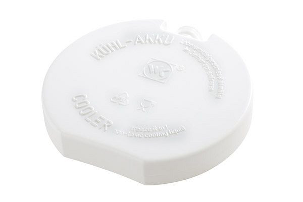 Poche froide APS, Ø 10,5 cm, polyéthylène, blanc, remplie de liquide de refroidissement, à base de solution saline à 2%, 10661