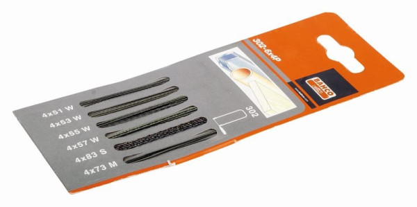 Jeu de lames de scie à chantourner Bahco pour scies à chantourner 302 + 502, 302-6X4P