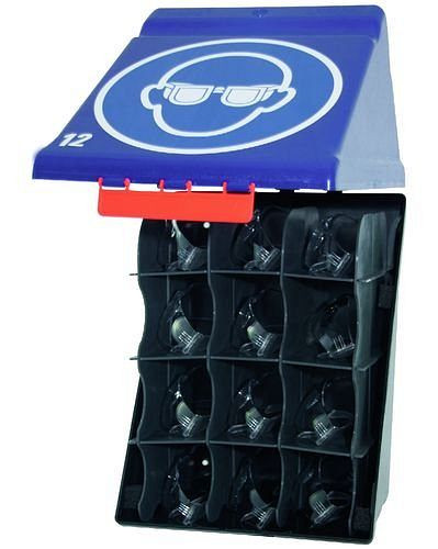 Maxi box DENIOS pour ranger 12 masques, bleu, 123-605