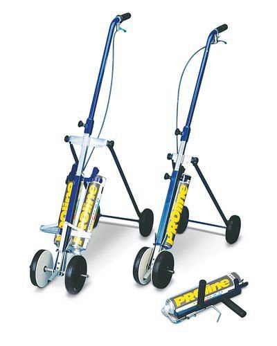 Appareil de marquage mobile DENIOS 100 pour 2 pots de peinture de marquage largeur de trait 100 à 130 mm, 137-164