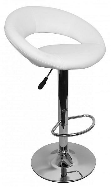 Amstyle tabouret de bar Crete revêtement simili cuir blanc, SPM2.132