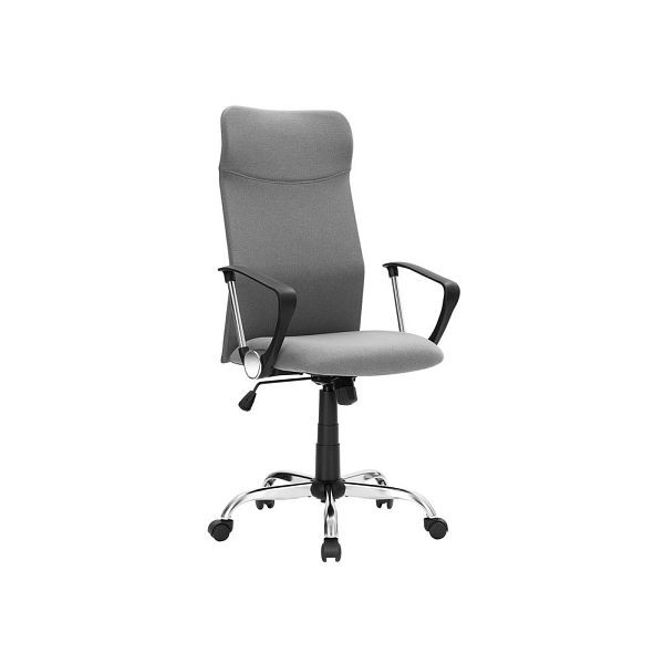 SONGMICS Chaise de bureau ergonomique gris, 63x63x(110-120) cm, OBN034G01