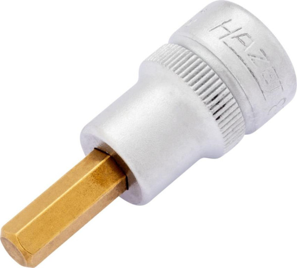 Douille tournevis Hazet, carré creux 10 mm, profil six pans creux, 6 mm, extra court avec moletage, 8801K-6