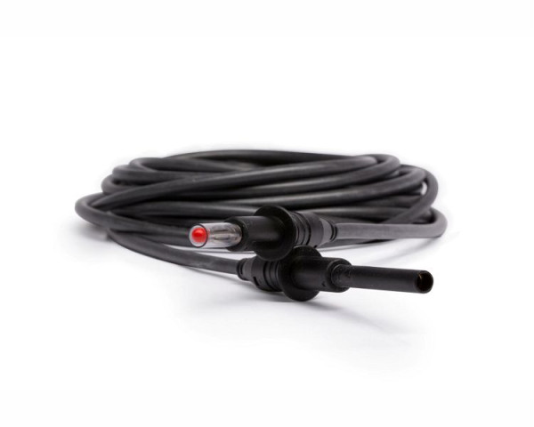 ELMAG rallonge vers câble de terre noir Ø4mm x 4 mètres, fiche banane vers raccord banane pour CleanMaster RW/UNO, 58508