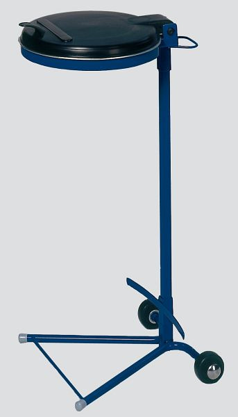 Poubelle combinée VAR avec couvercle en plastique noir, bleu gentiane, 10403