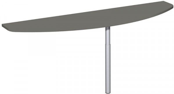 table d'appoint geramöbel avec pied d'appui, matériel de liaison inclus, réglable en hauteur, 1800x500x680-820, graphite/argent, N-657242-GS