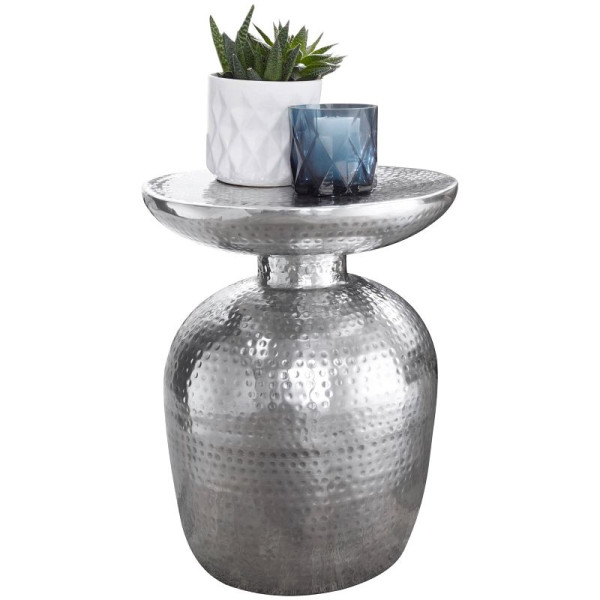 Wohnling table d'appoint DELYLA aluminium 36,5 x 46 x 36,5 cm, ronde orientale, WL5.442