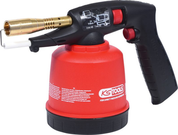 Appareil de soudage à cartouche universel KS Tools avec allumage piézo, rouge, 903.5902