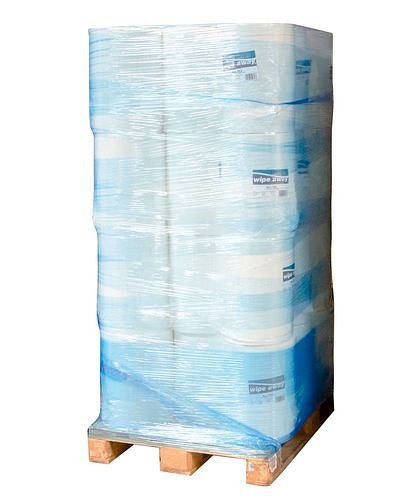 DENIOS Chiffons de nettoyage robustes en cellulose, 3 épaisseurs, blancs, 1 palette, 30 rouleaux de 350 m chacun, 289748