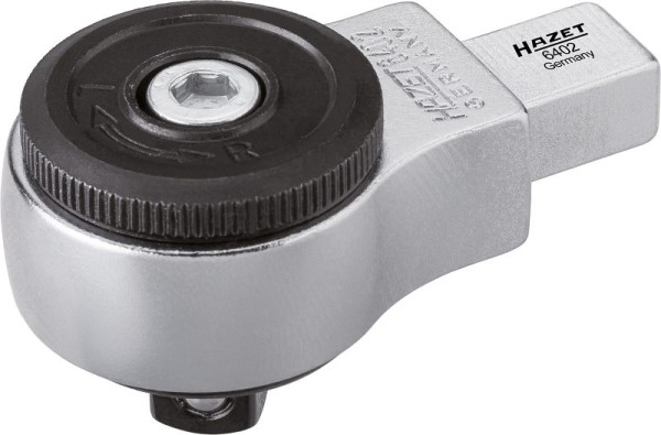Insert à cliquet réversible Hazet, insert carré 9 x 12 mm, carré plein 10 mm, longueur : 58,5 mm, nombre de dents : 72, 6402